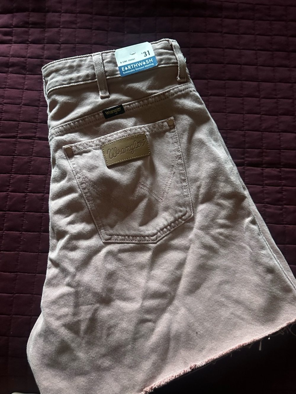 Wrangler pink denim shorts